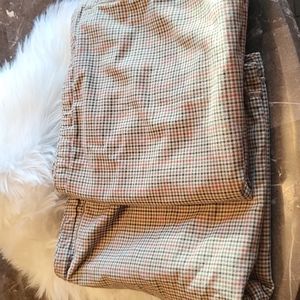 Chaps pillow covers 28×29 brown plaid with buttons